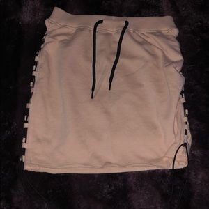 Peach mini skirt